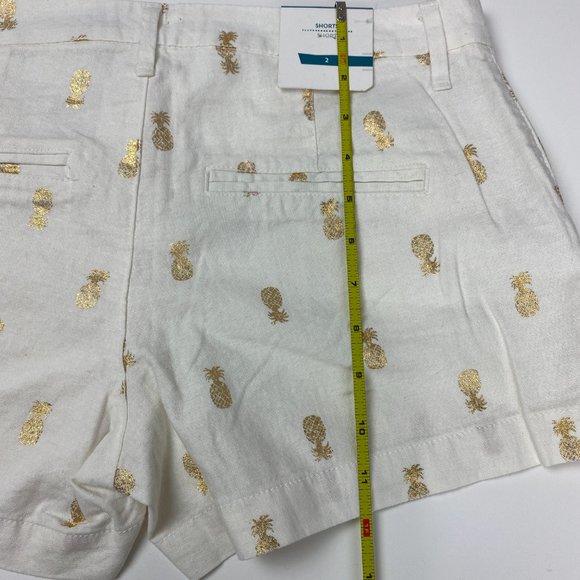 Old Navy Pineapple Print Shorts Women's Size 2 NWT - Picture 7 of 10